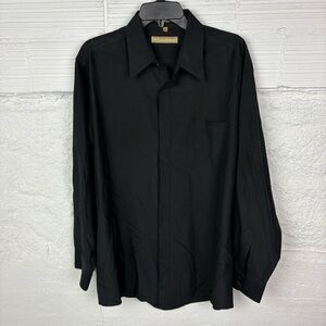 CAPRICCIO single needle tailoring Black Men's Shirt size XL 17-17 1/2